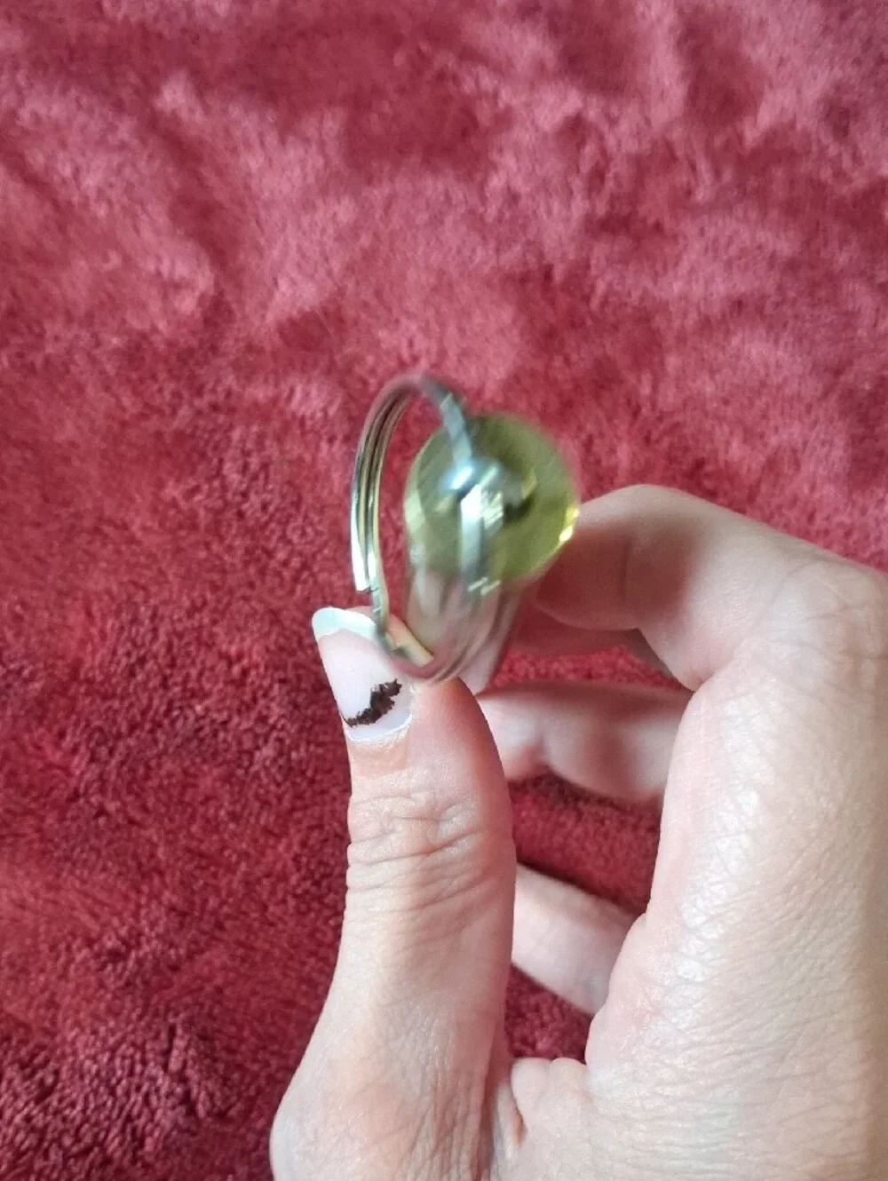 Brass Bullet Keychain with Silver Ring